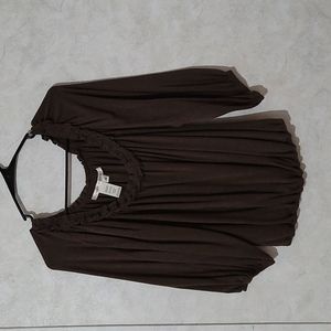 Max Studio Brown Long Sleeves Blouse